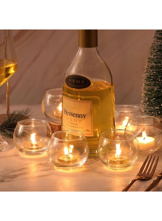 Lamorgift Glass Tealight Candle Holder Set of 12- Round Clear Votive Candle Holders for Table Decor, Party& Wedding Decorations - Image 5